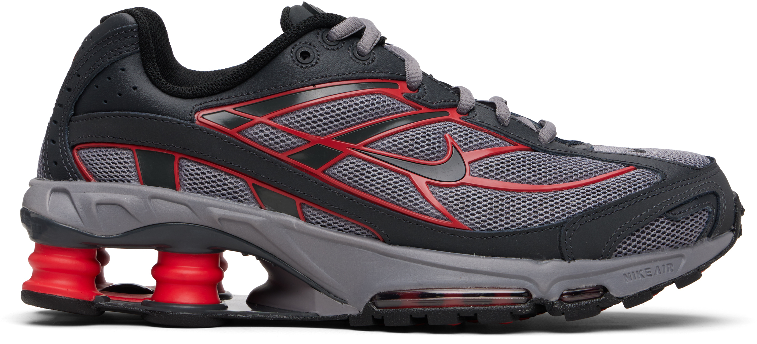 Gray & Red Shox Ride 2 Sneakers