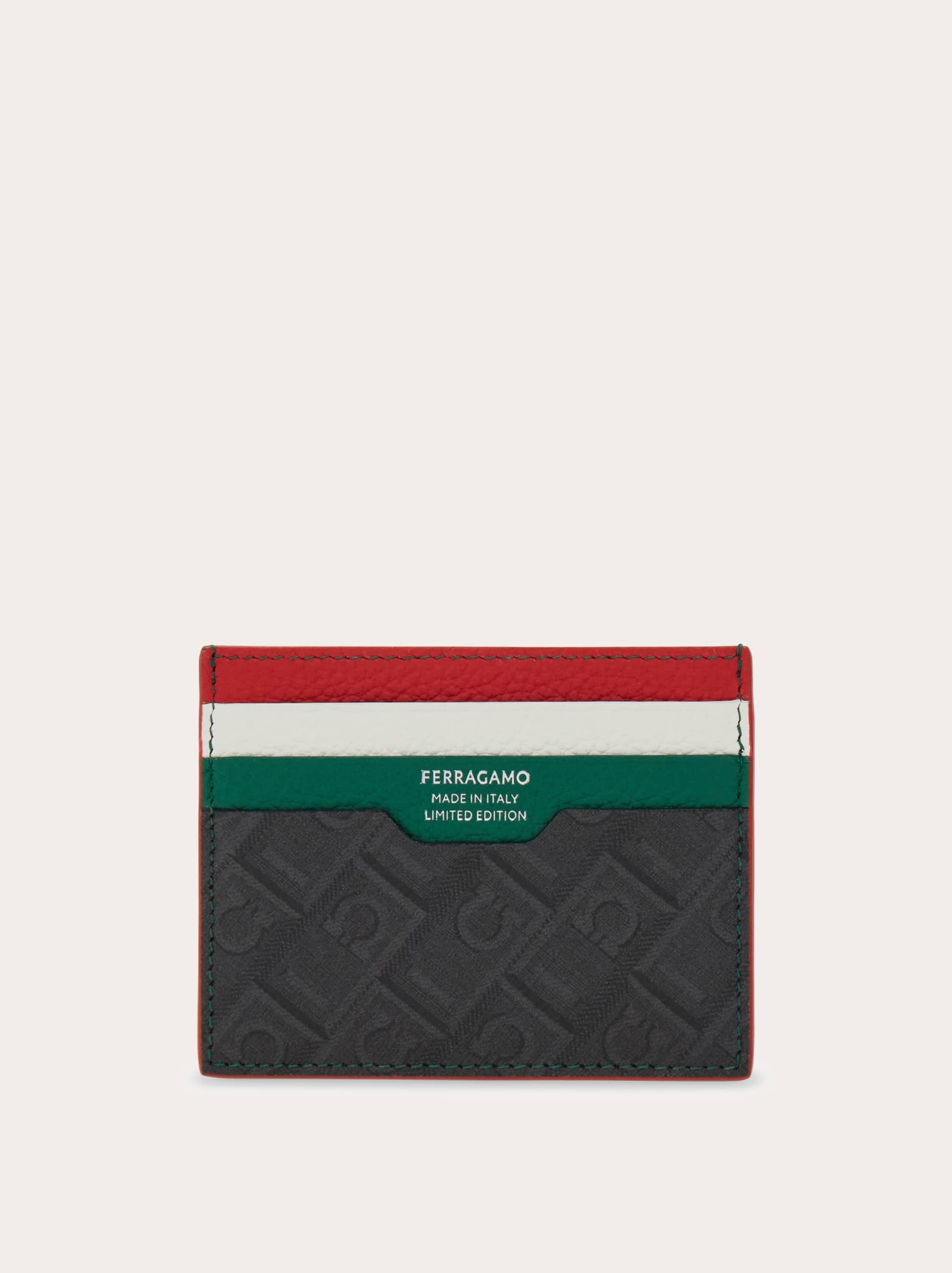 Men Monogram credit card holder - Citymatch Capsule Green