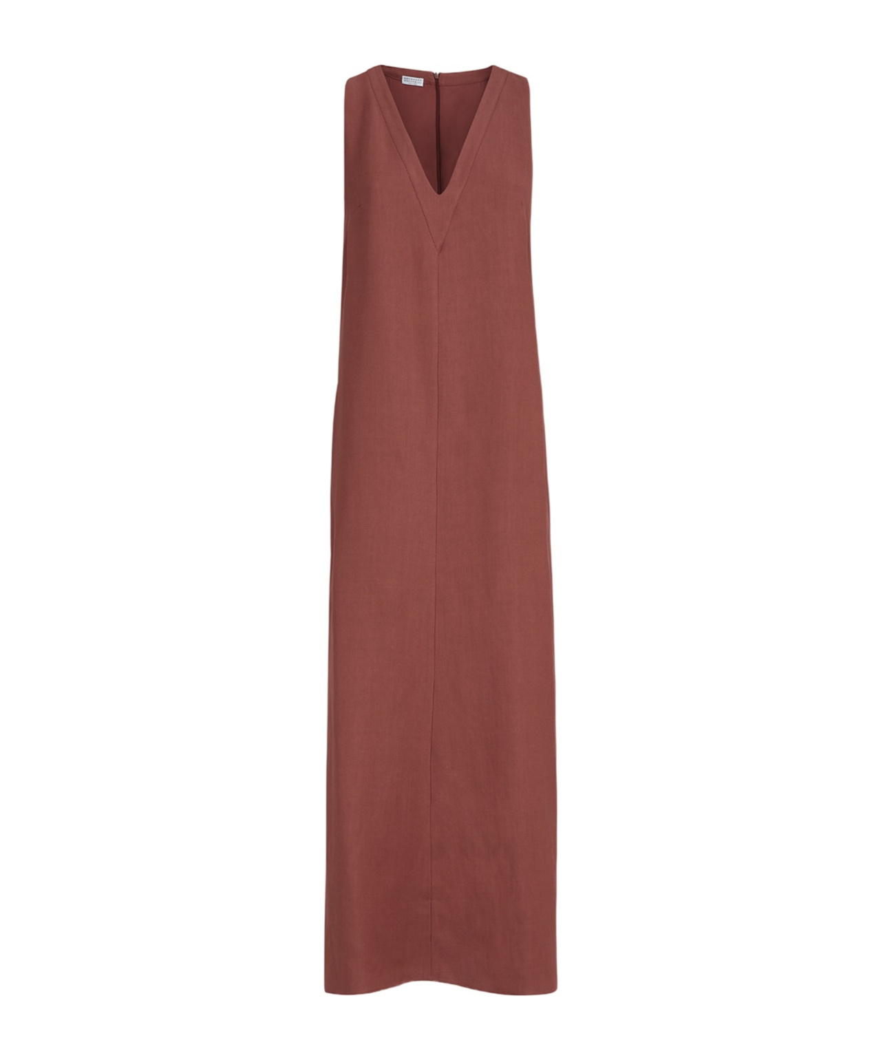 V-neck monili-detail midi dress