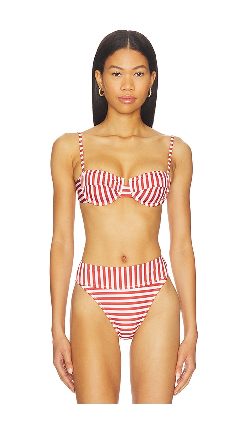 Bananhot Chess Bustier Bikini Top in Cream. - S also in