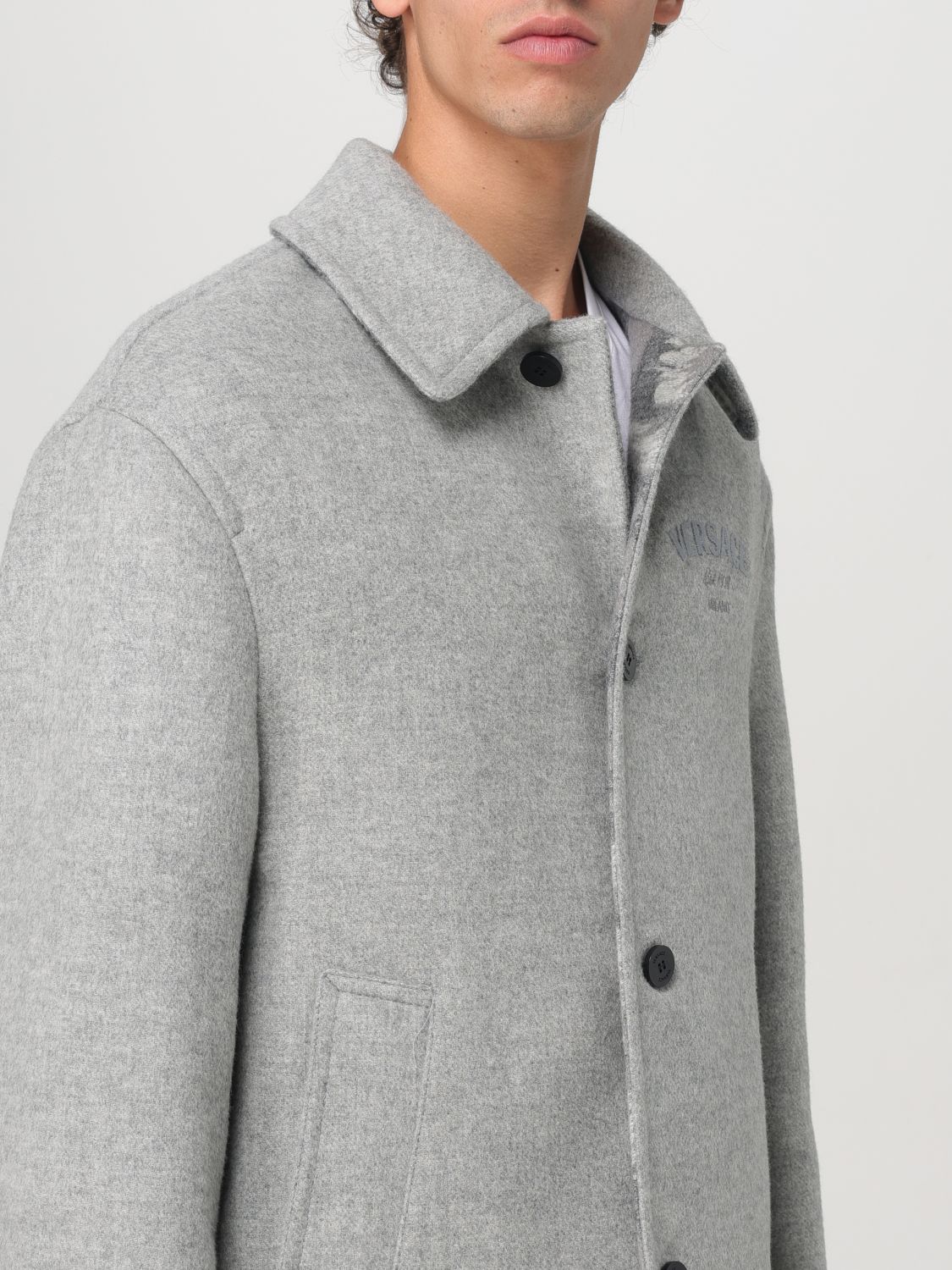 Wool-blend blouson jacket - Grey