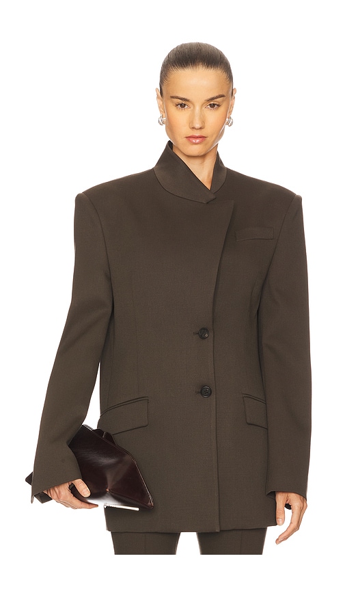 THE ATTICO Wool Jacket in Brown