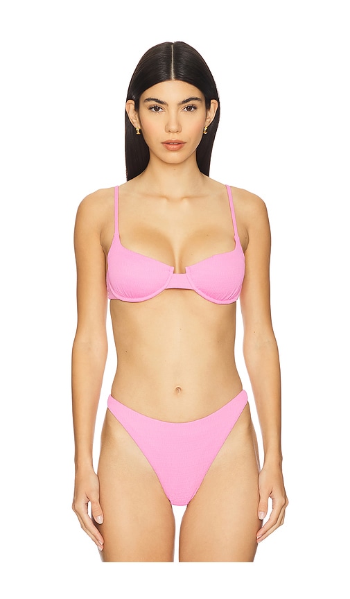 LSPACE Belle Bikini Top in Pink. -  XL also in L