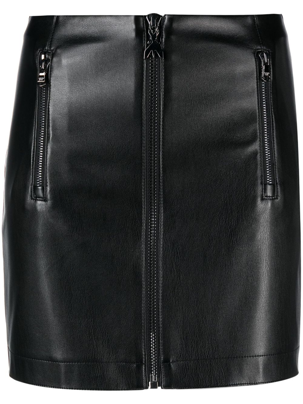 Patent zip-up miniskirt - Black