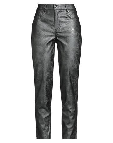Woman Pants Gunmetal Size 10 Viscose, Polyurethane