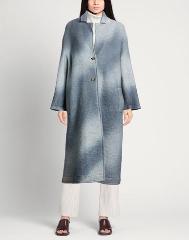 Woman Coat Sky blue Size S Wool, Polyester