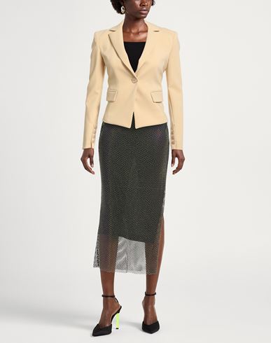 Woman Blazer Beige Size 10 Polyester, Elastane