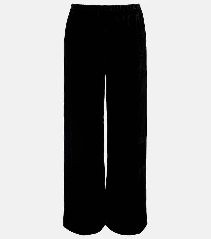 Austin velvet wide-leg pants