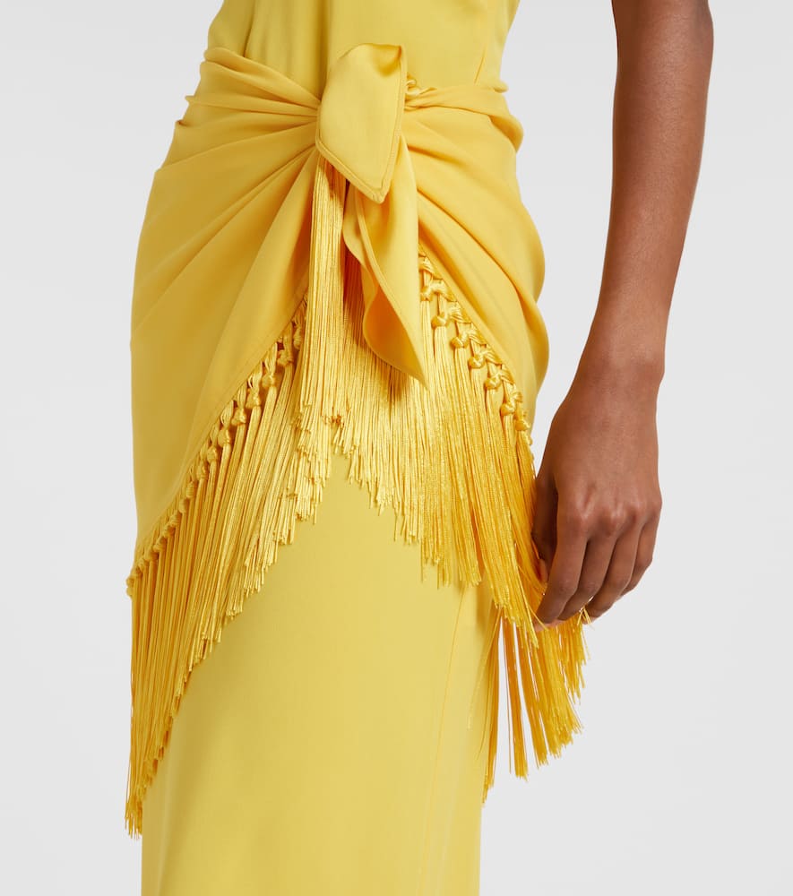 Meteora open-back crêpe cady gown
