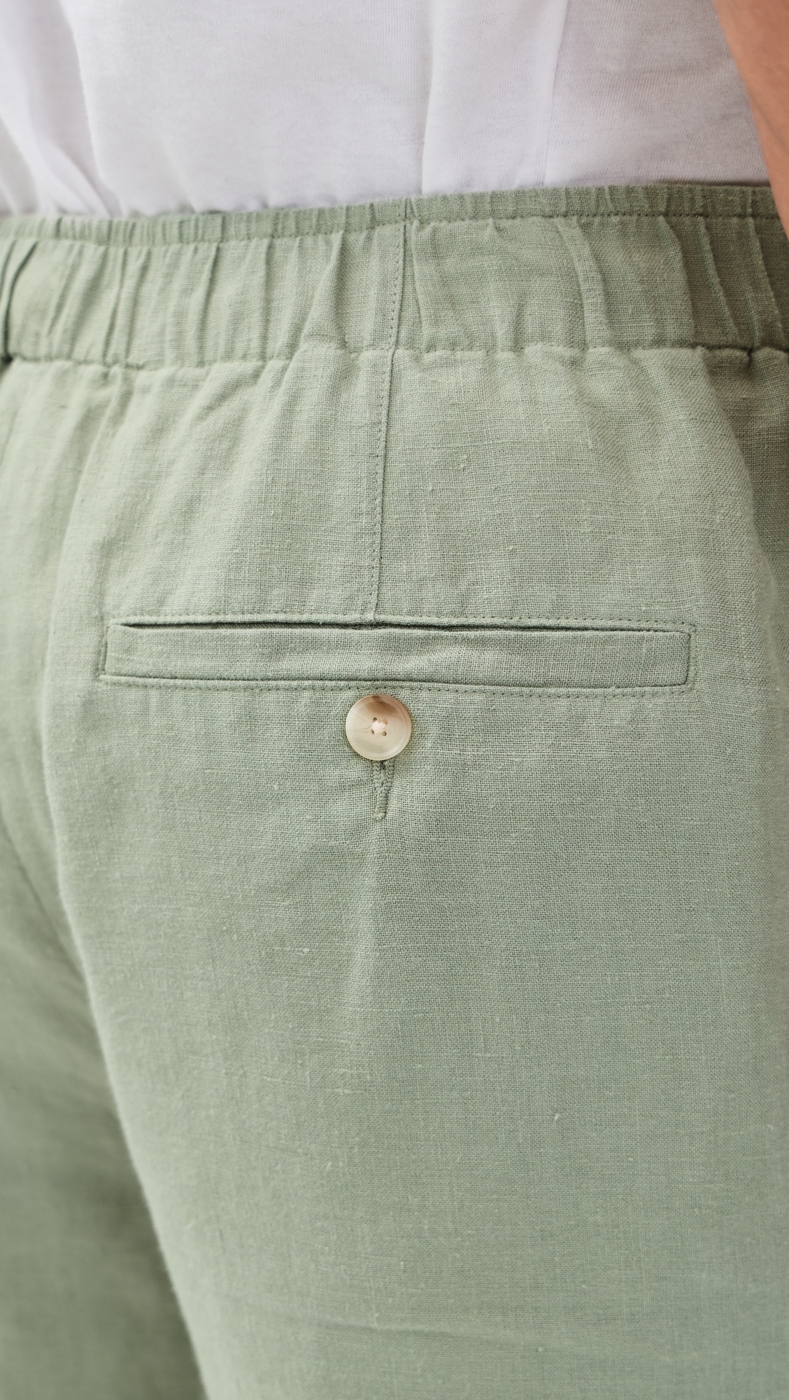 Drawstring Hemp Shorts Matcha