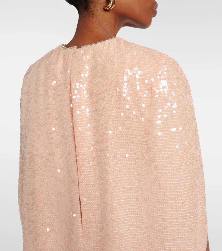 Sequined chiffon gown