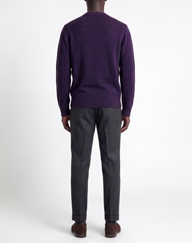 Man Sweater Dark purple Size 38 Wool