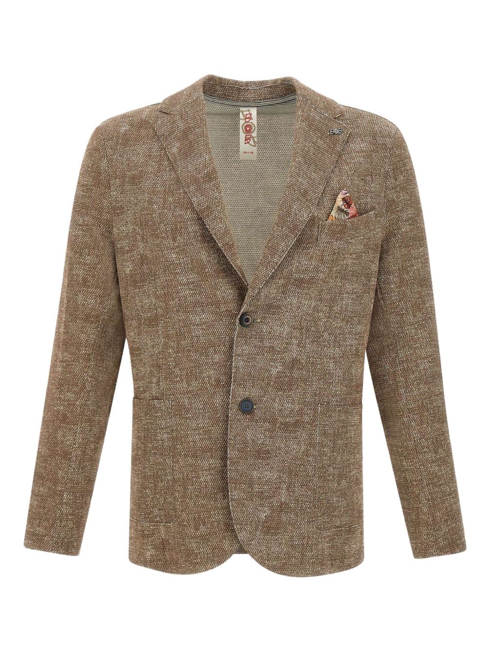 Textured blazer - Brown