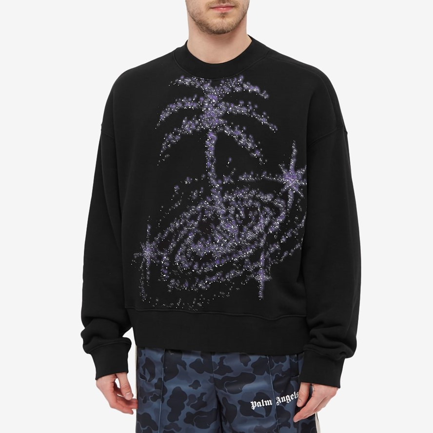Galaxy glittered jumper - Black