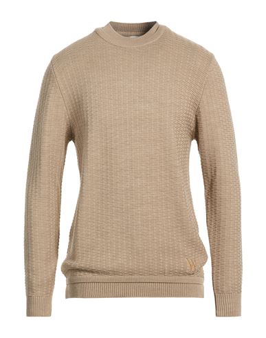 Man Sweater Beige Size L Acrylic, Wool