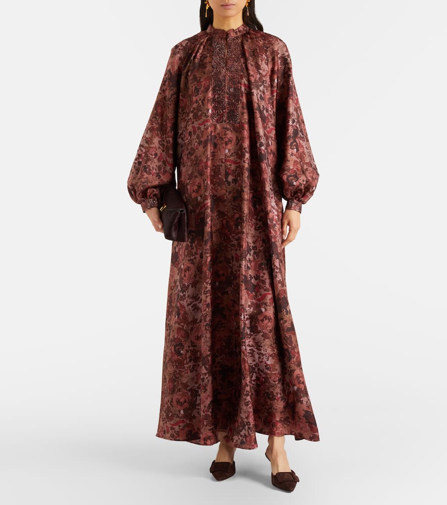 Alpe embellished silk maxi dress