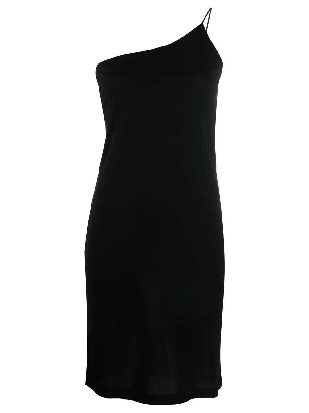 One-shoulder jersey-knit dress - Blue
