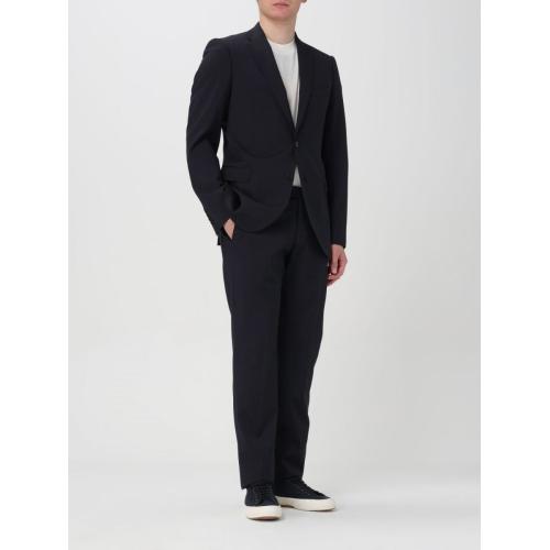 Single-breasted virgin wool suit - Blue