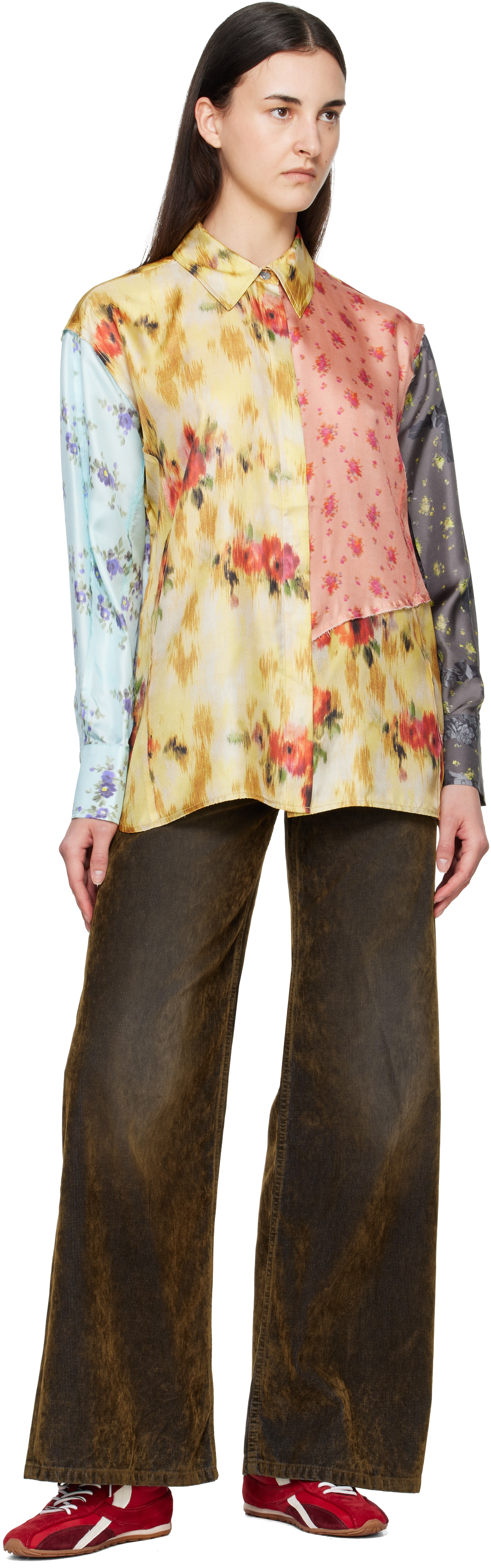 Multicolor Multi Printed Silk Shirt
