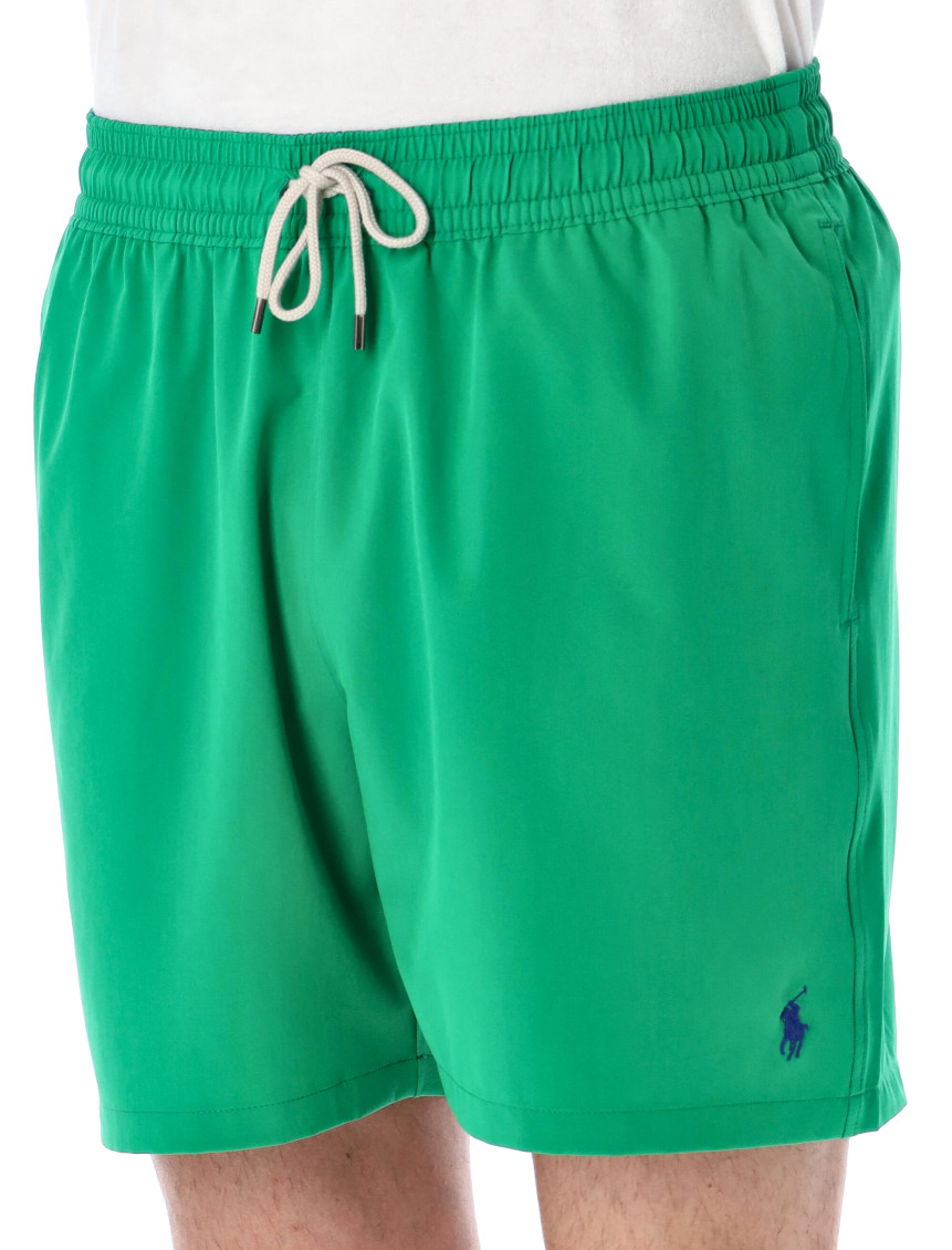 Green Polo Pony-embroidered Swim Shorts