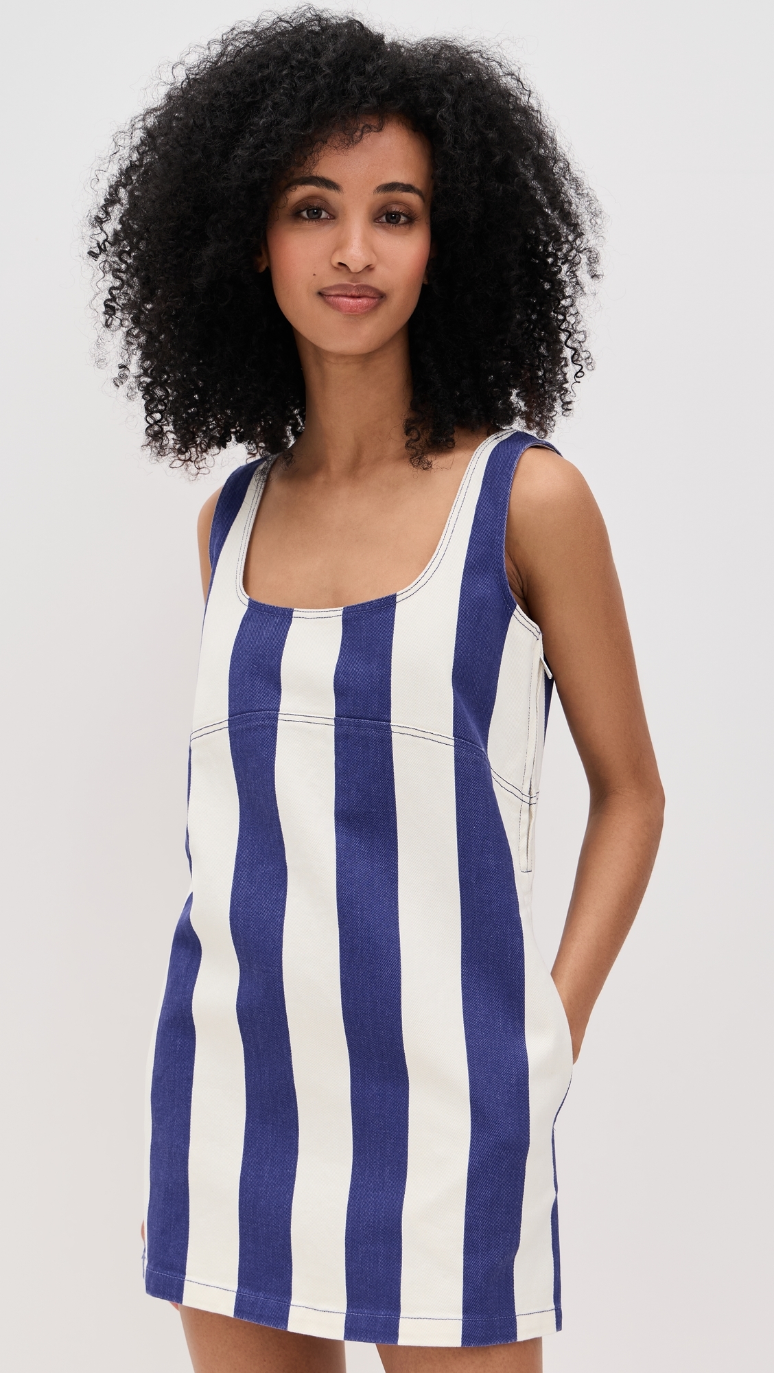 SIMONMILLER Sahara Striped Denim Dress Ink/Ecru Stripe