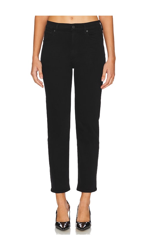 Citizens of Humanity Caia High Rise Straight Jeans in Plush Black. 32 also , 24, 25, 26, 27, 28, 29