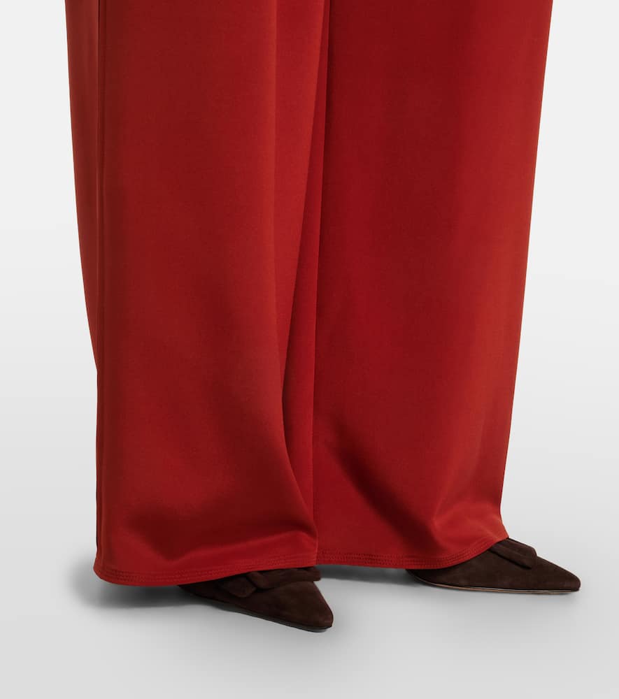 Palude silk-blend crêpe wide-leg pants