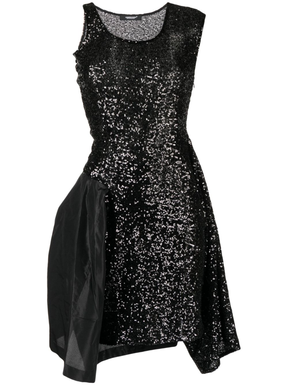 Glitter-detailled midi dress - Black