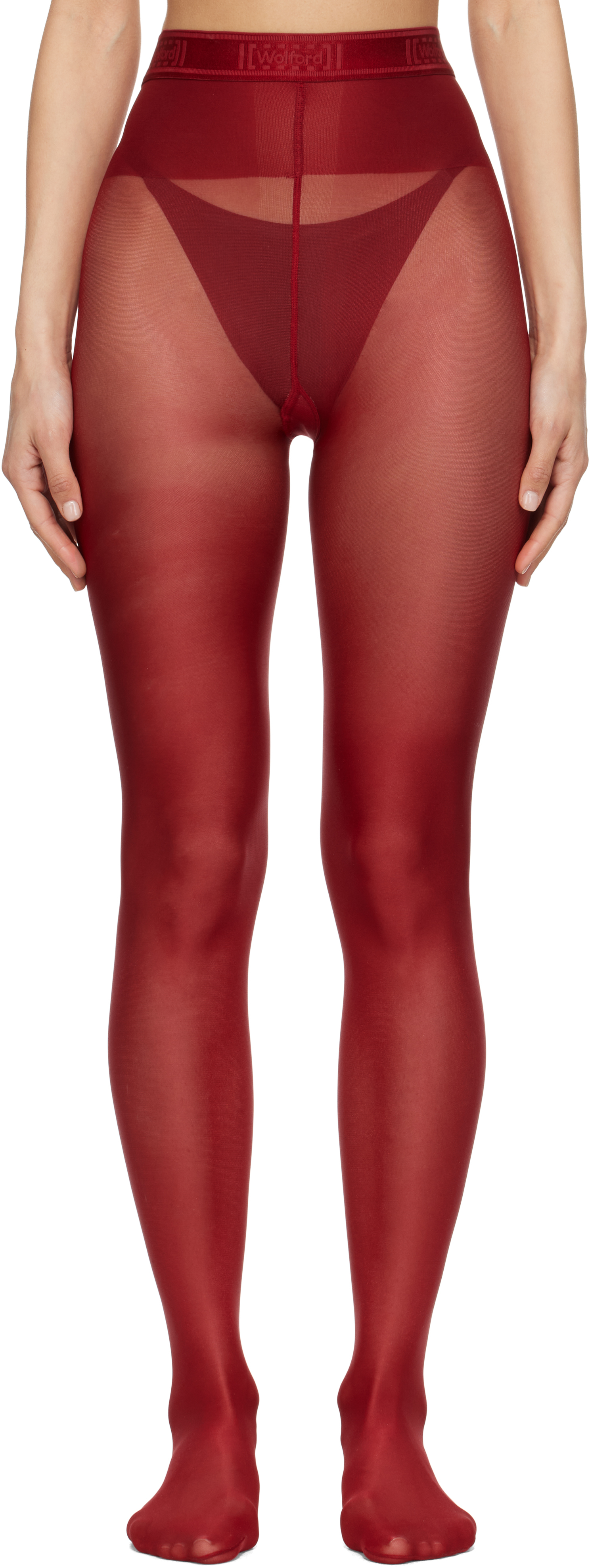 Wolford Red Neon 40 Tights