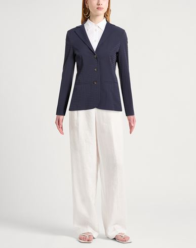 Woman Blazer Midnight blue Size 14 Polyamide, Elastane