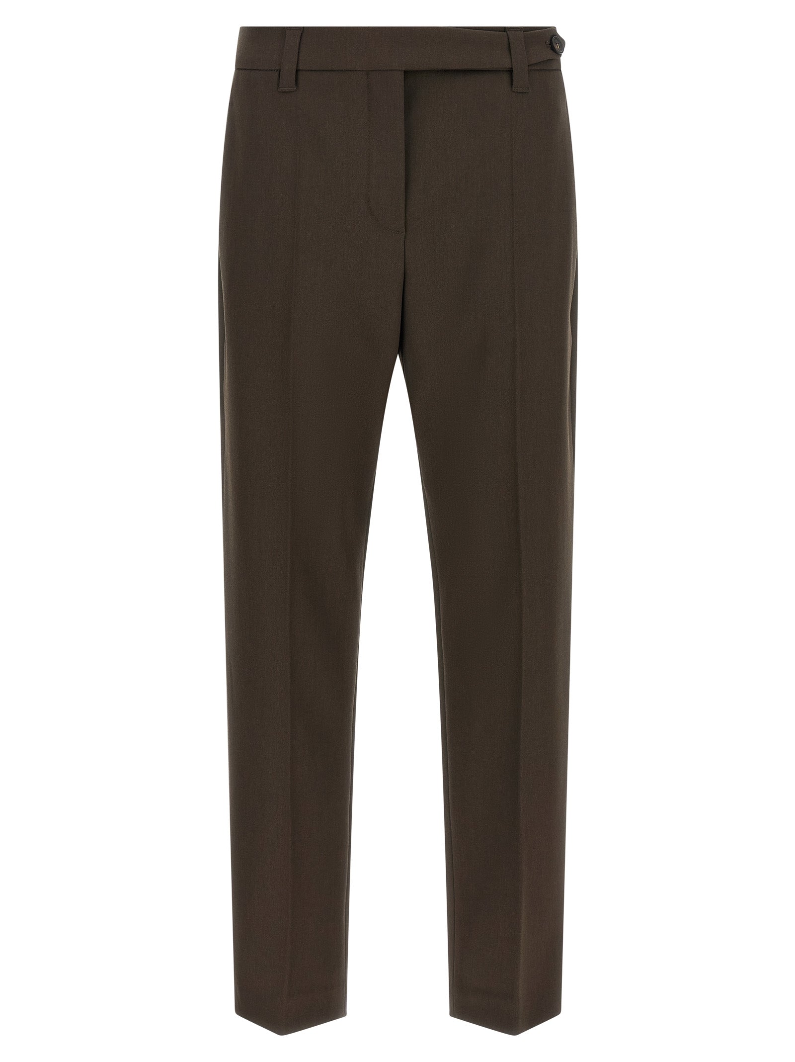 Virgin Wool Trousers — Brown