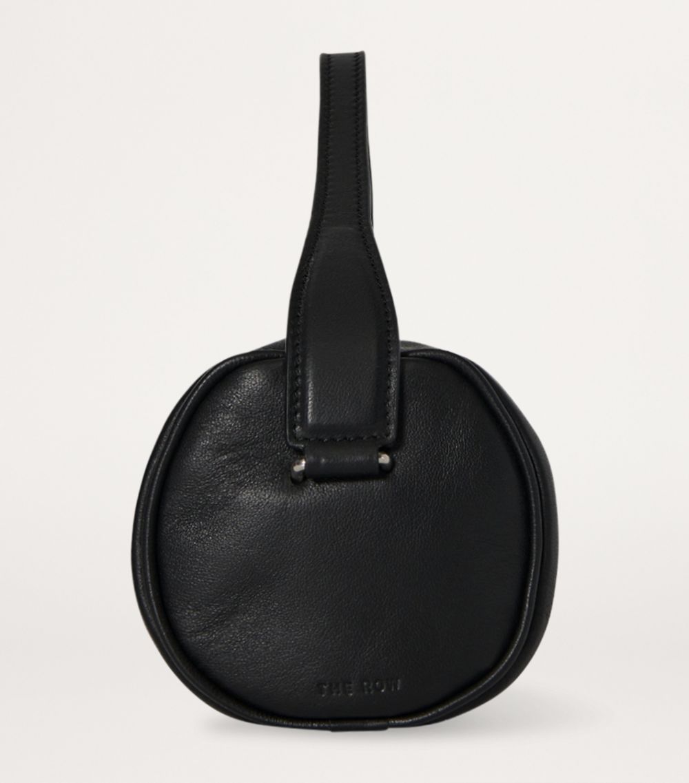 Round 90'S Leather Top-Handle Bag