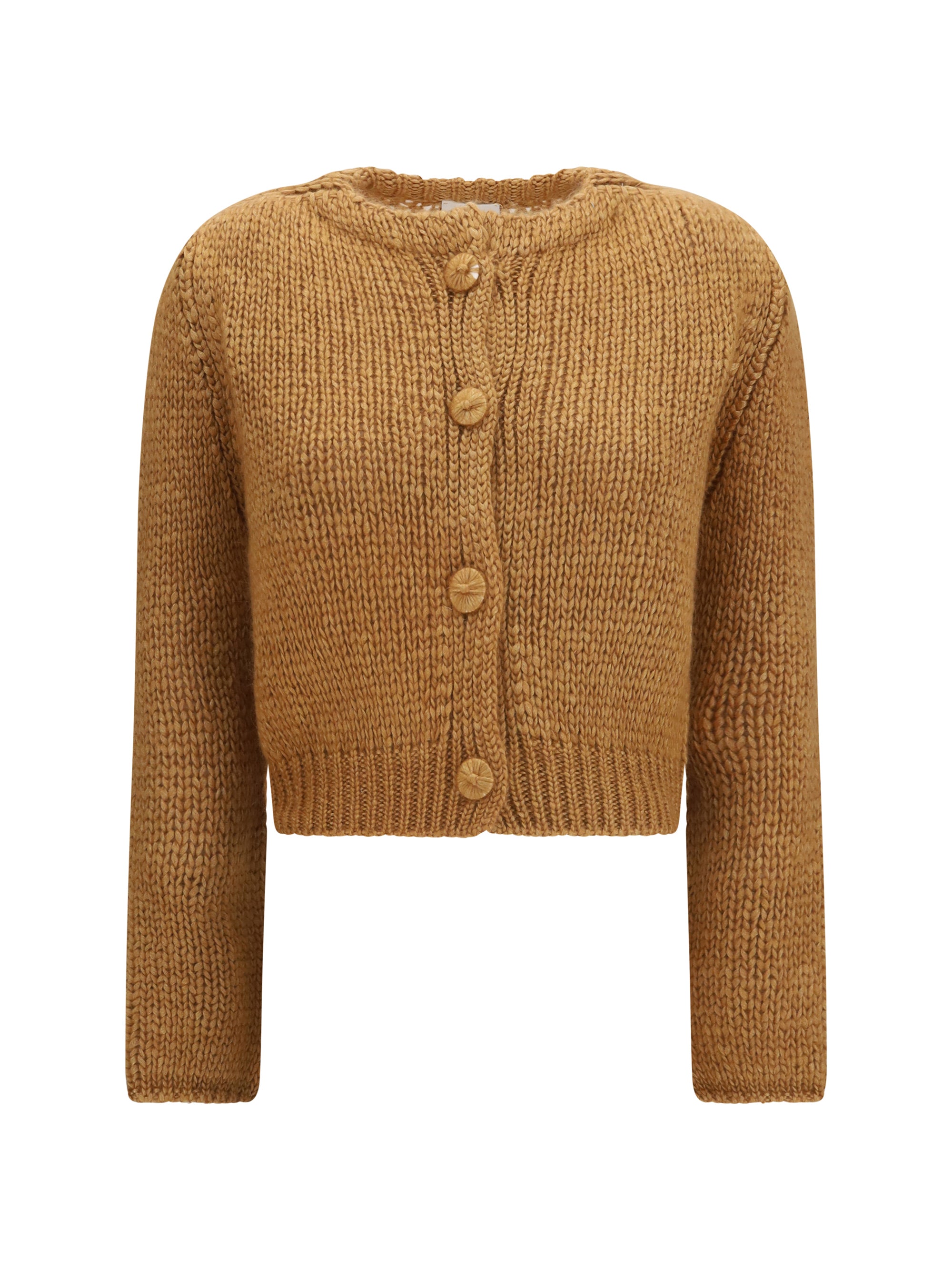 Chunky Knit Cardigan — Beige