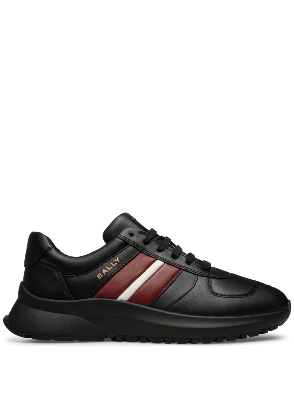 Lace-up leather sneakers - Black