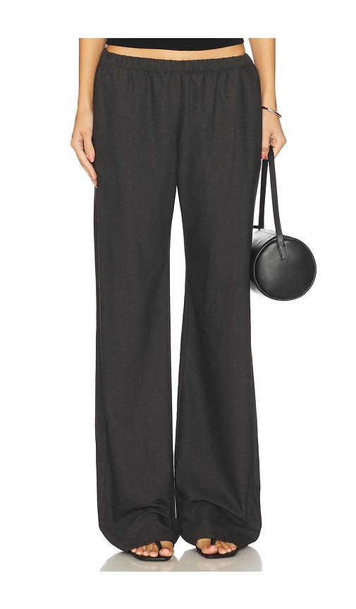 Enza Costa Everywhere Suit Pant in Black. - 2 also
