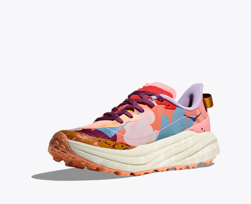 HOKA Speedgoat 6 Studio Proba Shoes in Cadmium Orange/Whisper Green