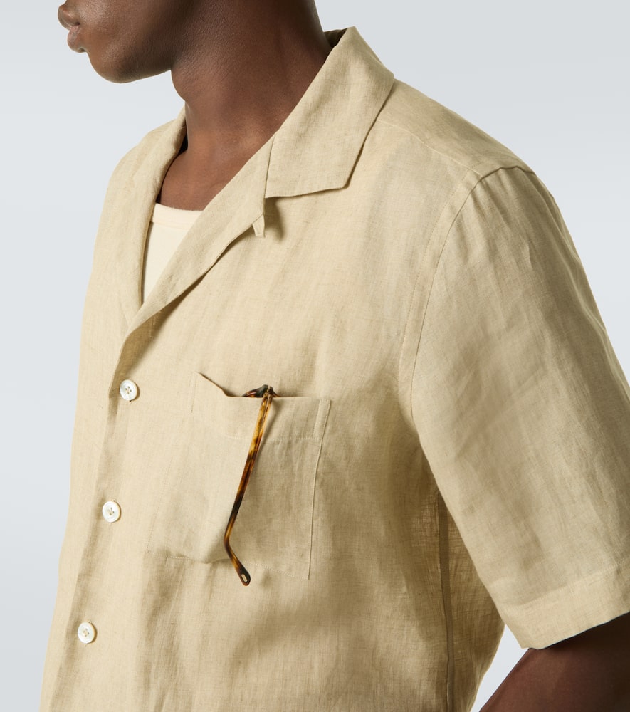 Linen bowling shirt