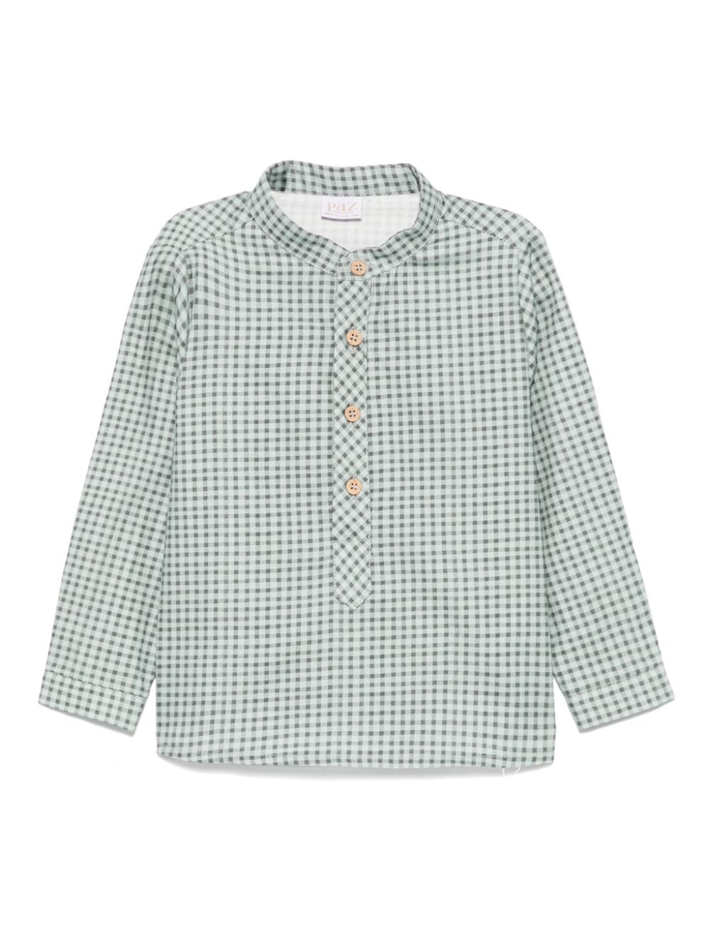 Gingham-check shirt - Green