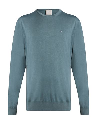Man Sweater Slate blue Size S Cotton, Silk