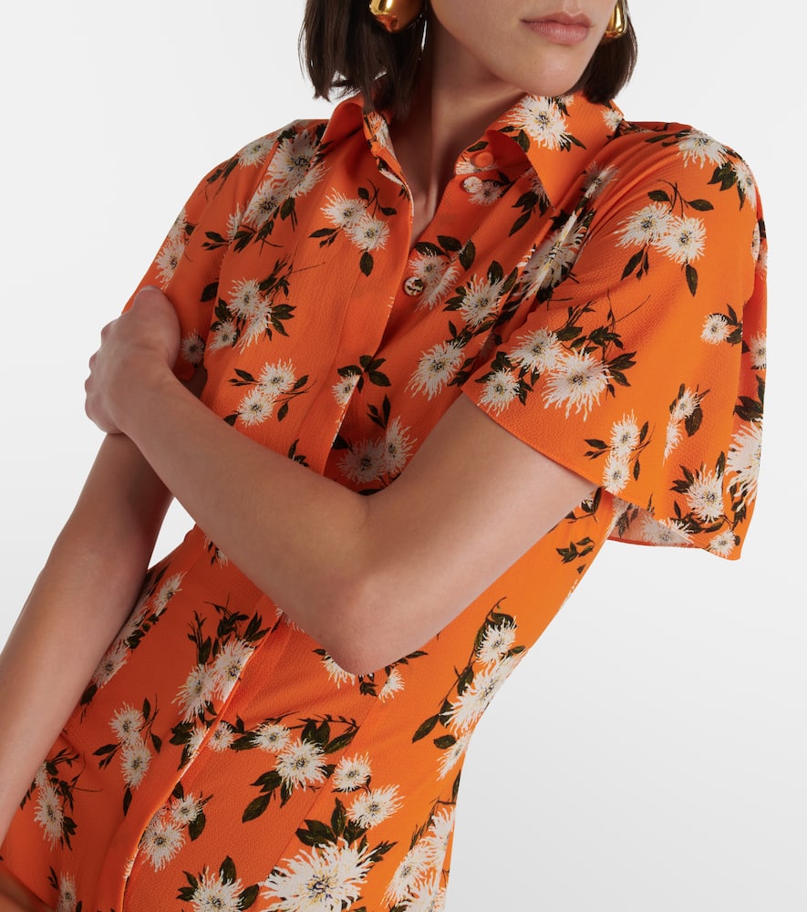 Florencia floral crêpe georgette shirtdress