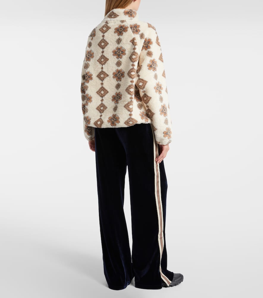 Harlow printed teddy jacket