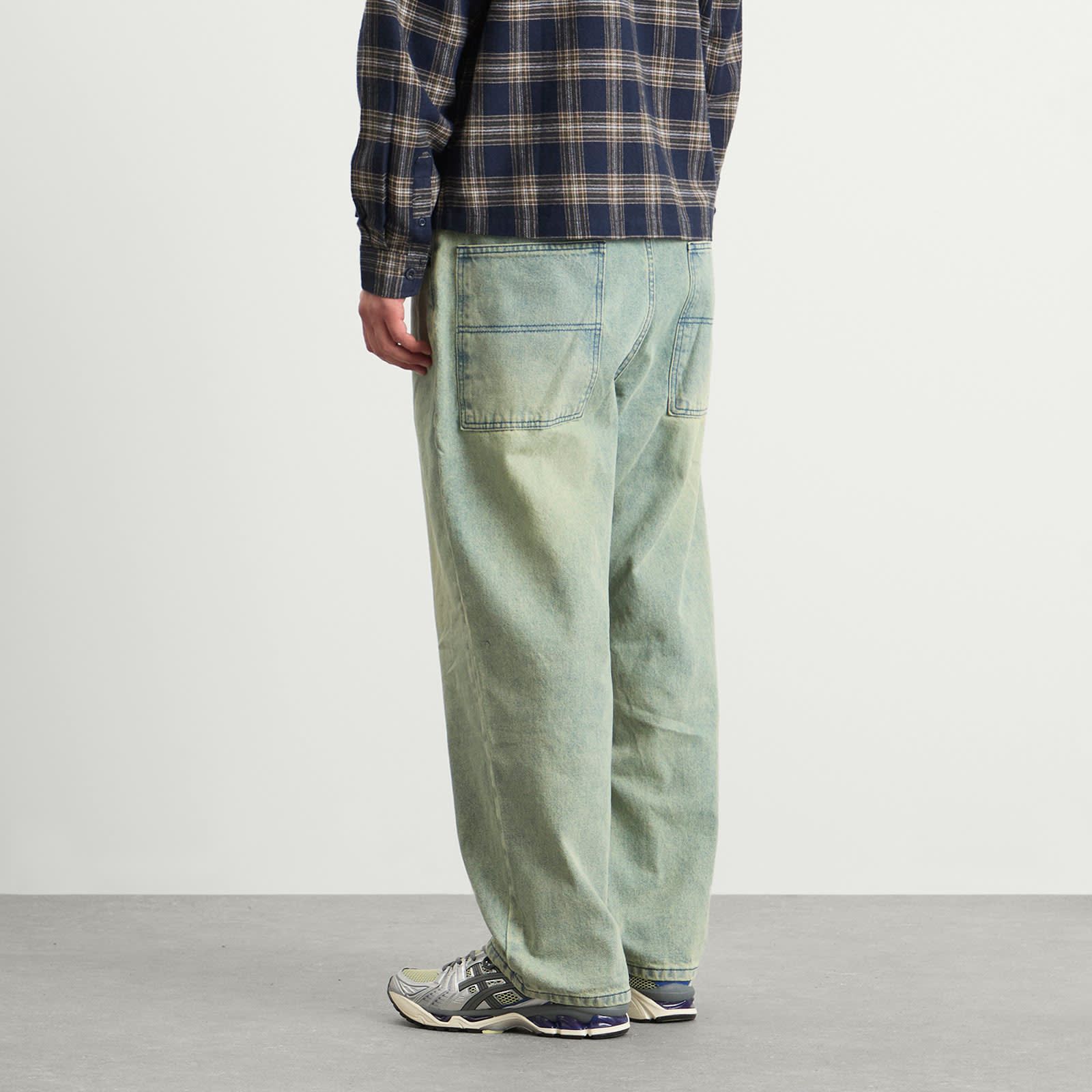 Men's Trim Baggy Denim Jeans Sunfade Blue