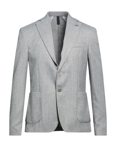 Man Blazer Light grey Size 38 Polyester, Viscose, Acrylic, Elastane
