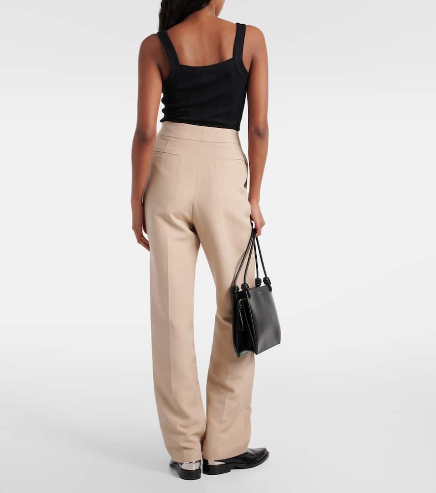 Ilaria cotton-blend straight pants