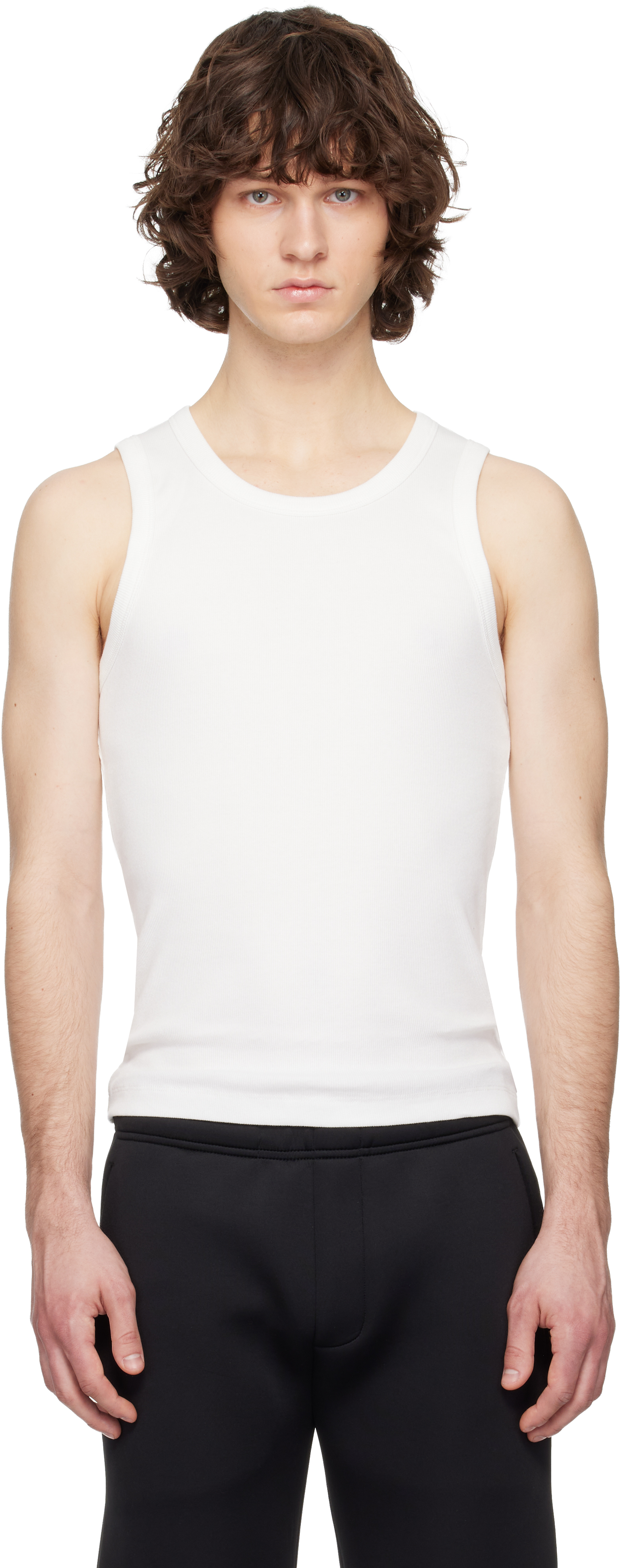 White Rib Tank Top