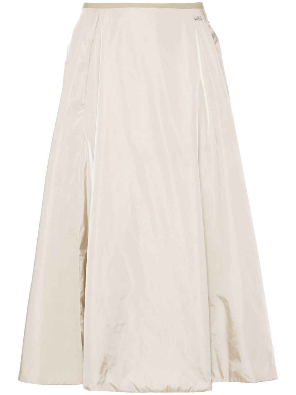 Logo-embroidered midi skirt - Black
