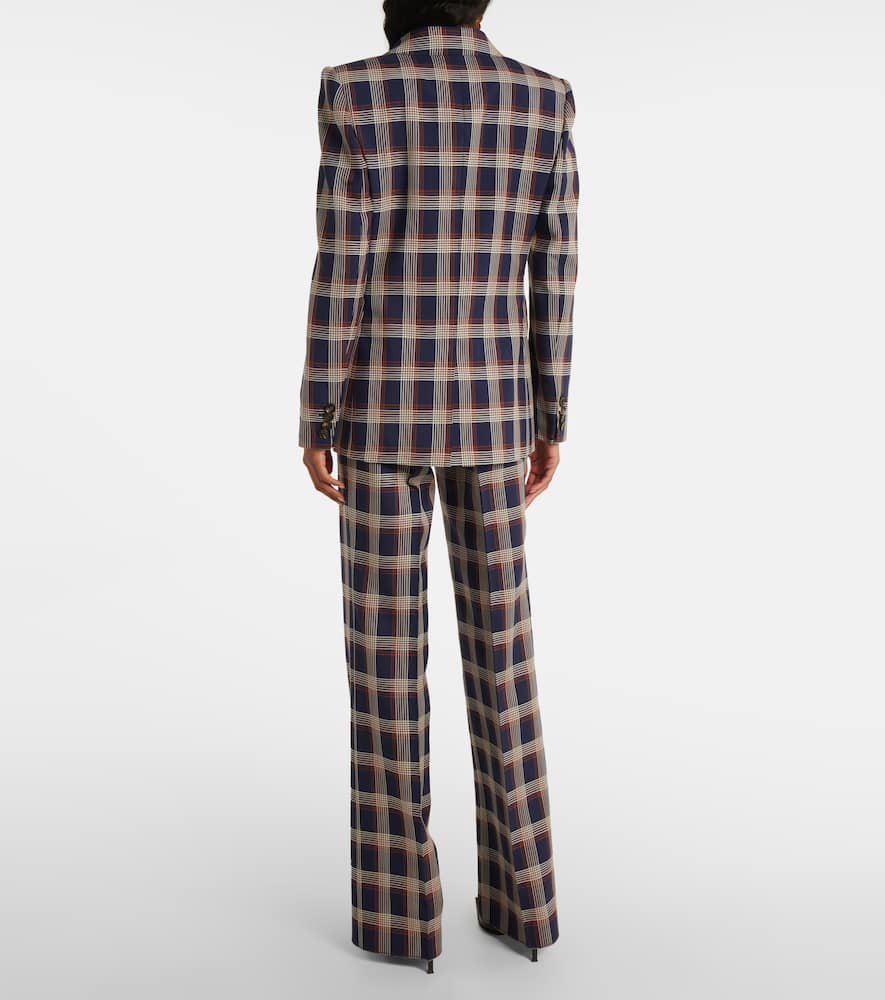 Checked wool blazer