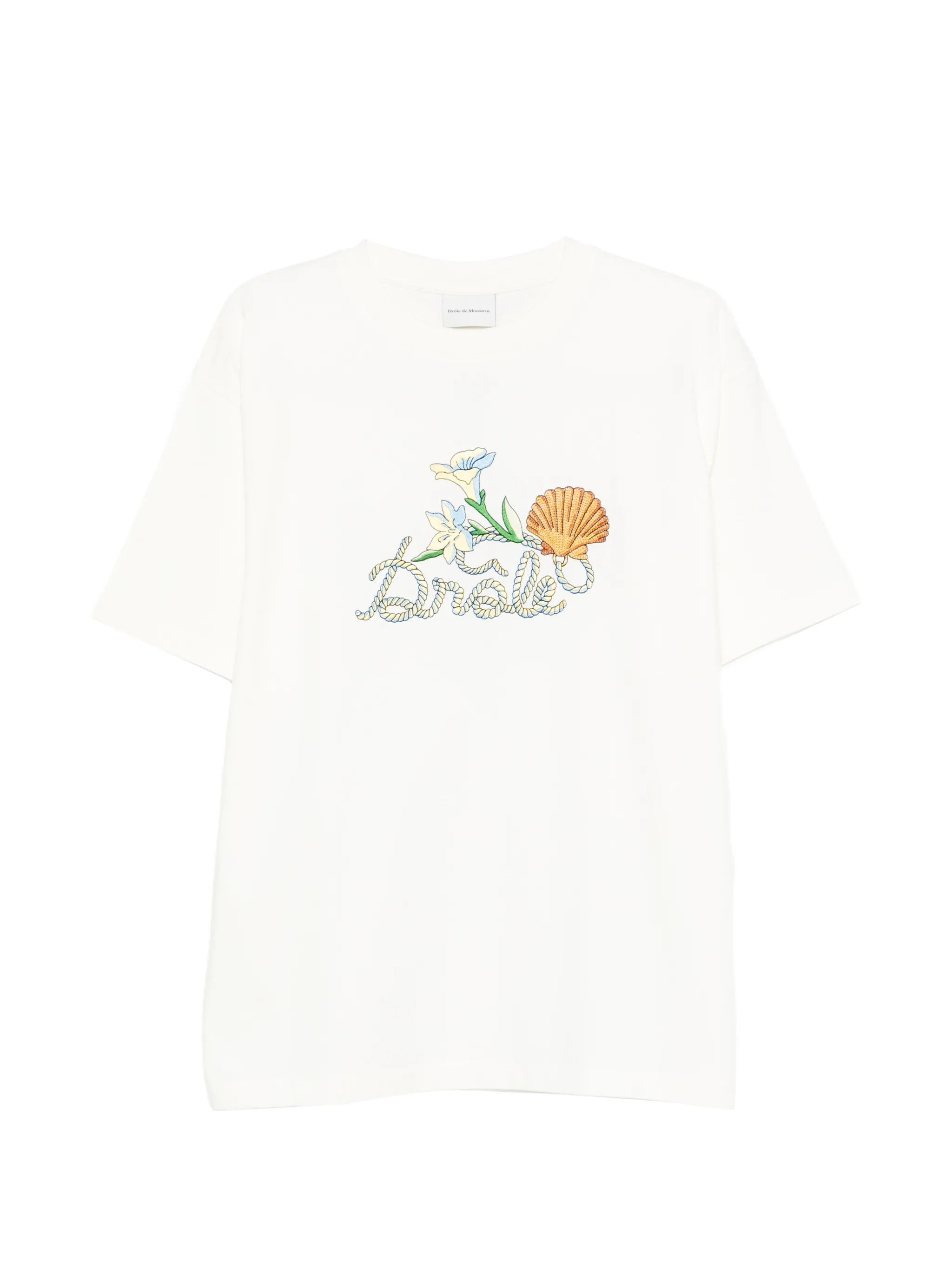 Regular-Fit 100% Cotton T-Shirt with Shell Print