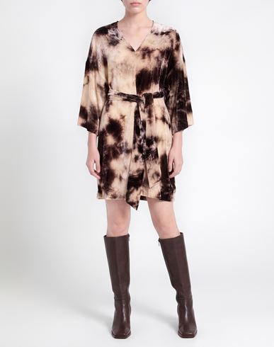 Woman Mini dress Beige Size S Viscose, Polyamide