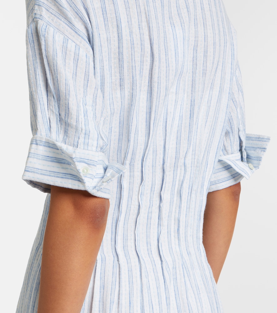 Saron striped cotton and linen shirt dress